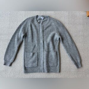 Evereve Gray Zip Cardigan sz S